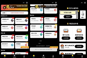 黑色简约多功能工具箱去水印外卖流量主小程序源码