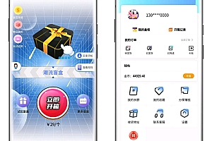 冰雪盲盒H5开发，盲盒软件开发，盲盒商城搭建，多款成品，源码二开定制